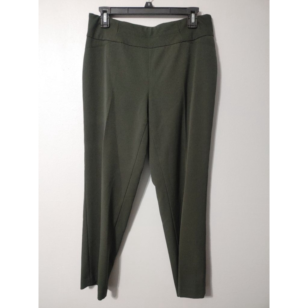 Women's Investments Petites Straight Leg Dark Green Trousers 6P